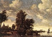 RUYSDAEL, Salomon van The Ferry Boat dh oil on canvas